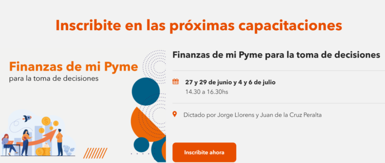 Lee más sobre el artículo Taller | Finanzas de mi Pyme para la toma de decisiones Te esperamos en esta capacitación de cuatro encuentros para aprender a manejar una planificación financiera exitosa.